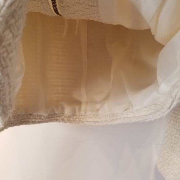 Trenz By Theresa Ivory Suit Jacket Blazer Long Sleeve Zipper Closer Women Size M - Picture 5 of 8